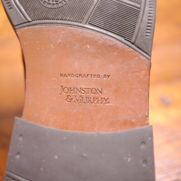 JOHNSTON & MURPHY Made in Italy Brown Leather Cap Toe Dress Shoes 9 42.5 main image 5